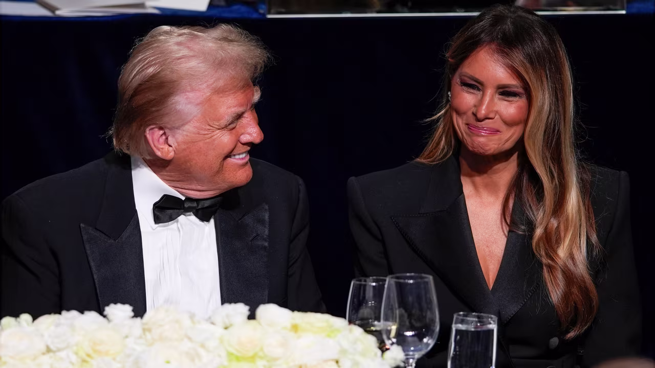 Donald Trump and Melania Trump attend the 79th annual Alfred E. Smith Memorial Foundation Dinner, in New York, on October 17.