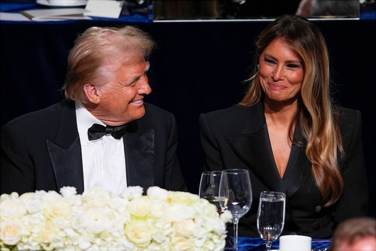 Donald Trump and Melania Trump attend the 79th annual Alfred E. Smith Memorial Foundation Dinner, in New York, on October 17.