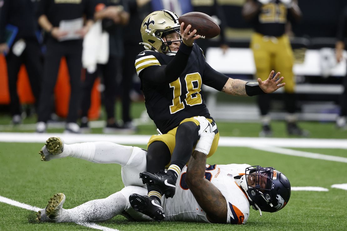 Rattler (No. 18) struggled in his second NFL start.