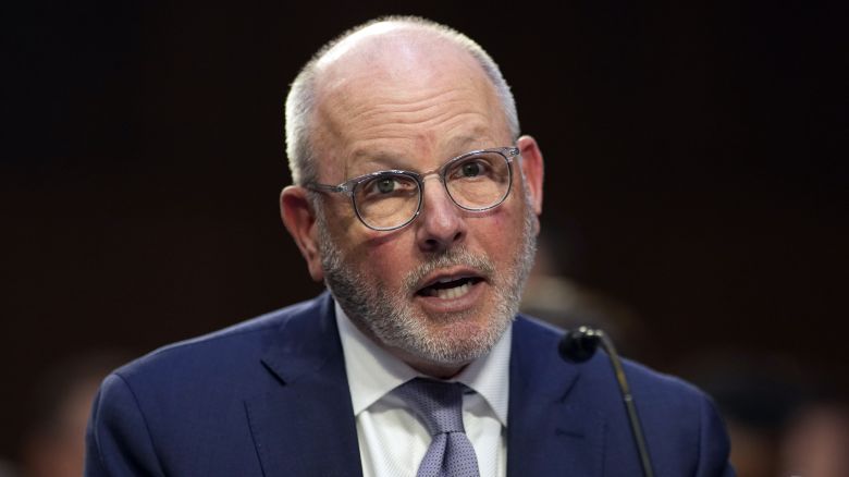 David Joyner, then-executive vice president and president of pharmacy services at CVS Health, testifies during a Senate Health, Education, Labor, and Pensions Committee hearing on Capitol Hill in Washington, Wednesday, May 10, 2023.