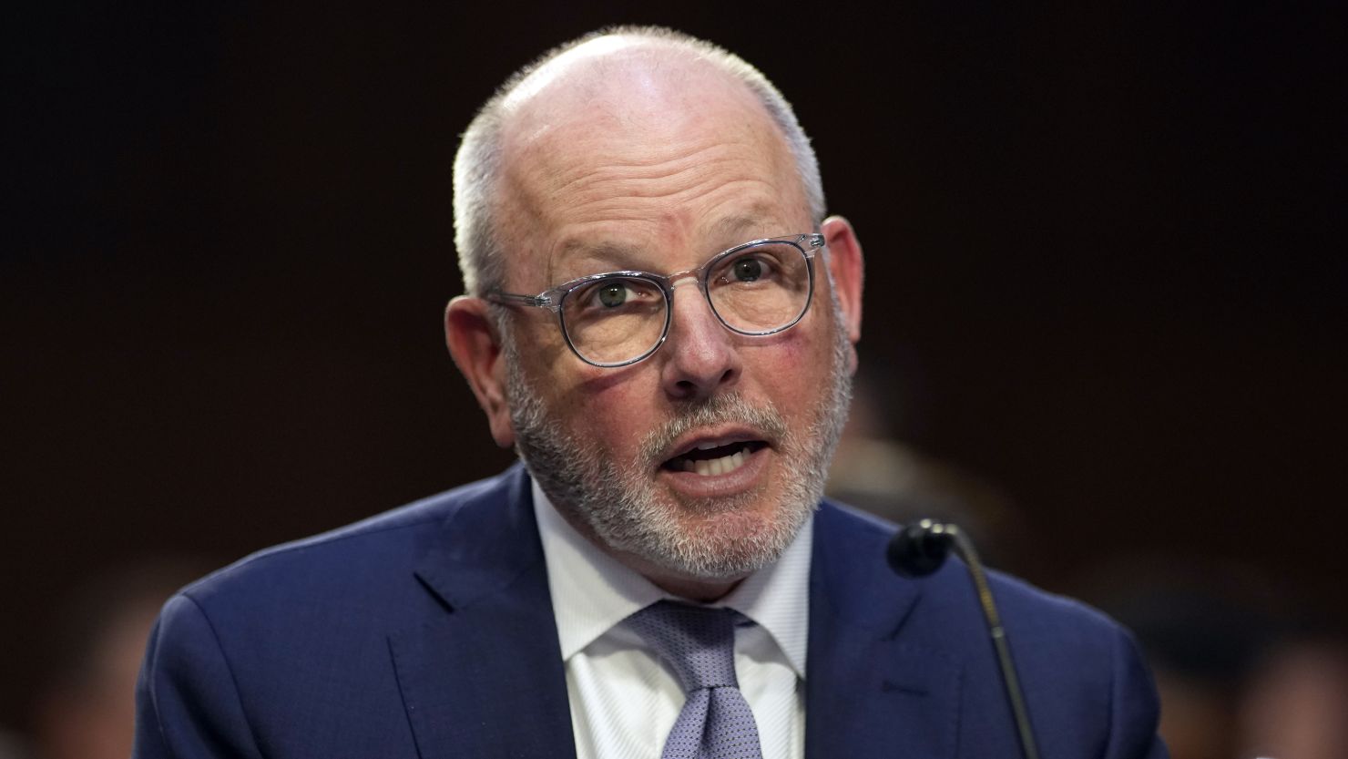 David Joyner, then-executive vice president and president of pharmacy services at CVS Health, testifies during a Senate Health, Education, Labor, and Pensions Committee hearing on Capitol Hill in Washington, Wednesday, May 10, 2023.