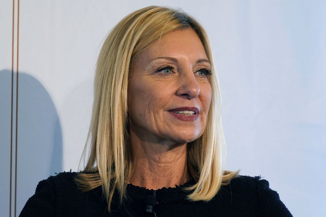 Karen Lynch, president and chief executive officer of CVS Health, speaks during a gathering at Boston College's Chief Executives Club on Wednesday, Oct. 12, 2022, in Boston.