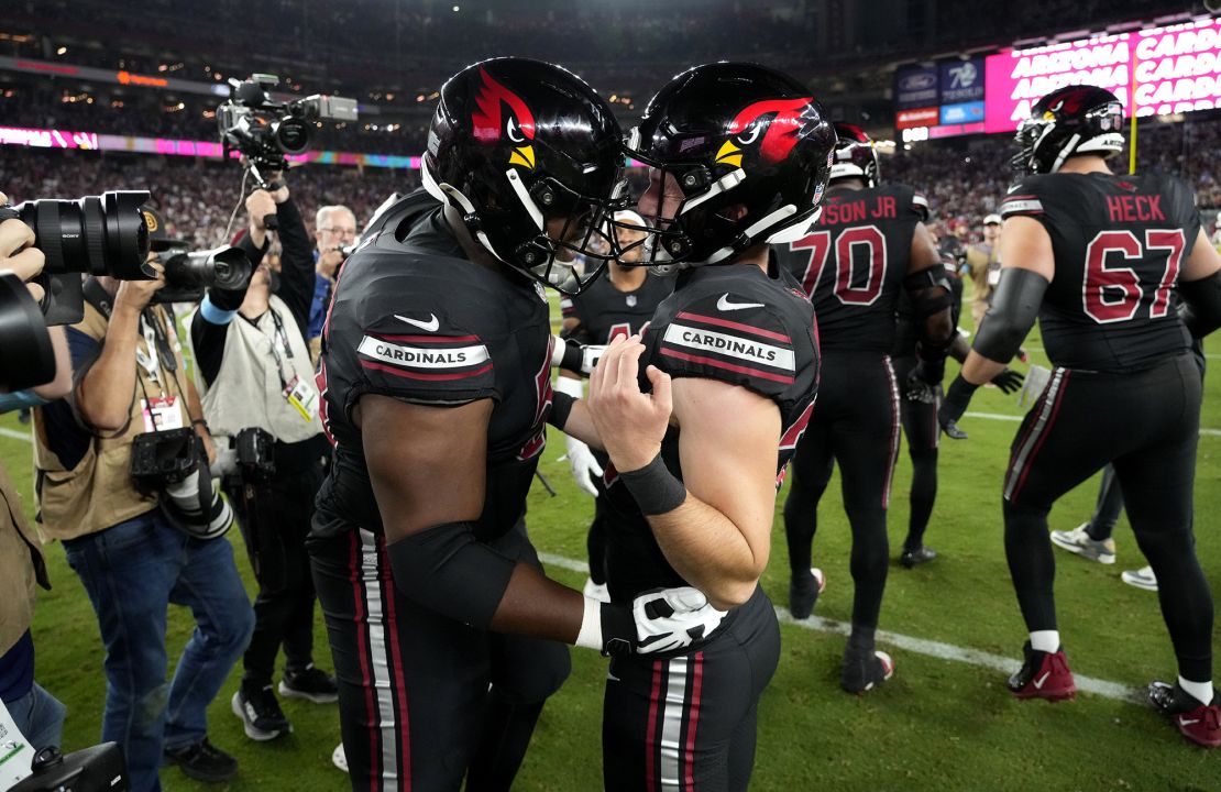 Chad Ryland (right) kicked the game-winning field goal.