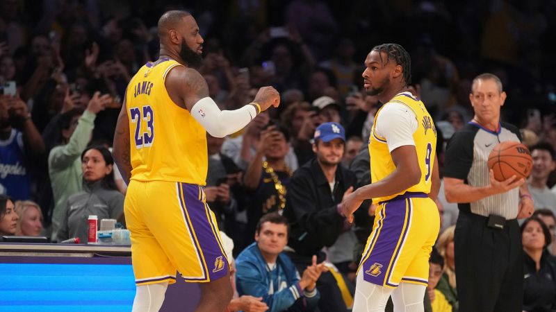 LeBron and Bronny James Make History as First Father-Son Duo to Play Together in NBA Game