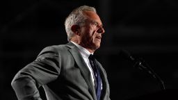 Robert F. Kennedy Jr., speaks before Republican presidential nominee former President Donald Trump at a campaign rally at Macomb Community College, Friday, Nov. 1, 2024, in Warren, Mich. (AP Photo/Julia Demaree Nikhinson)