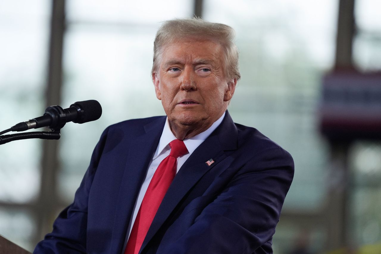 Former President Donald Trump speaks during a rally in Raleigh, North Carolina, on Monday.