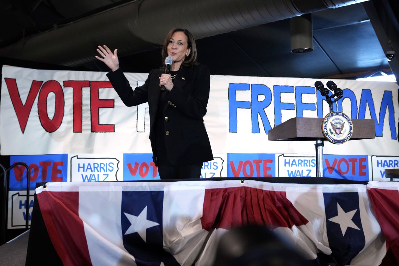 Vice President Kamala Harris speaks during a campaign event at Montage Mountain Resort in Scranton, Pennsylvania, on Monday.