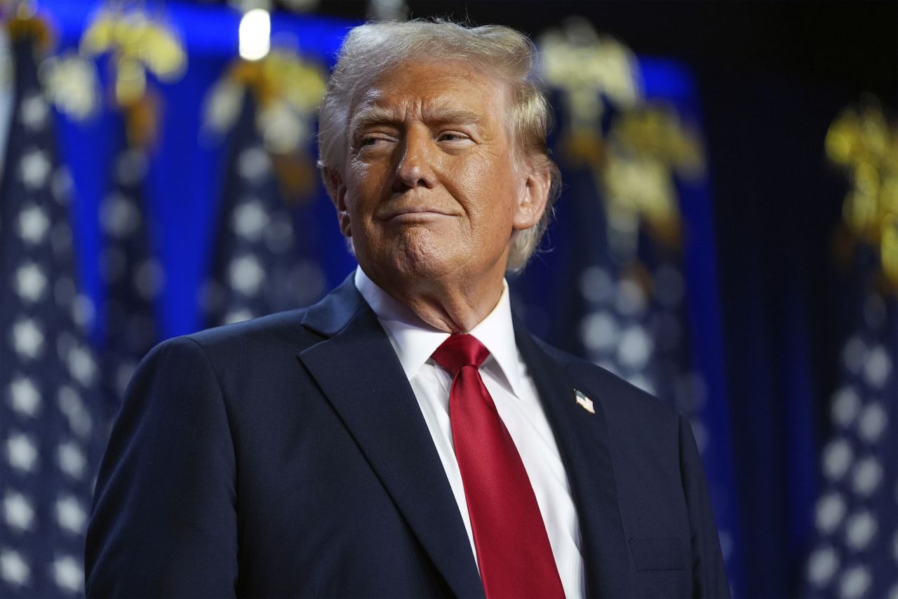 Donald Trump during election night watch party at the Palm Beach Convention Center, on November 6 in West Palm Beach, Fla.