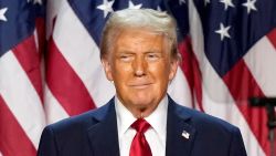 Republican presidential nominee former President Donald Trump is pictured at an election night watch party, Wednesday, Nov. 6, 2024, in West Palm Beach, Fla. (AP Photo/Alex Brandon)