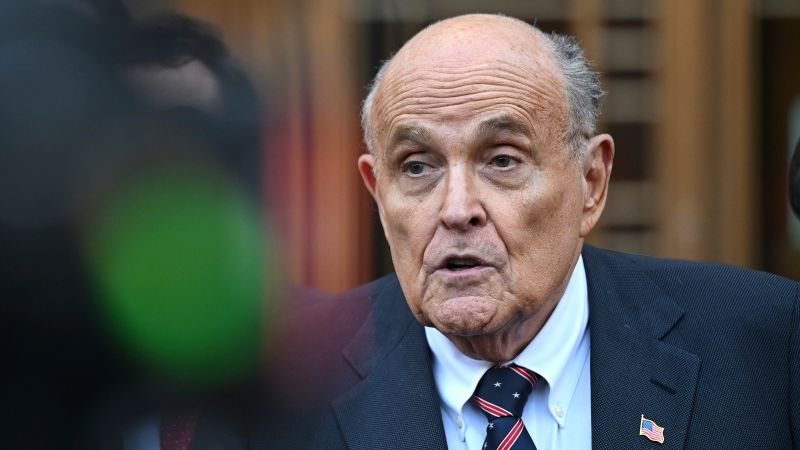 Rudy Giuliani’s lawyers are trying to quit his defamation case