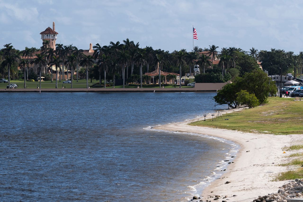 The Mar-a-Lago estate of President-elect Donald Trump is pictured on November 8, in Palm Beach, Florida.