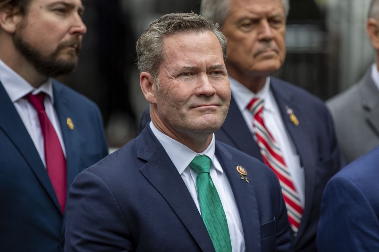 Rep. Michael Waltz speaks in New York on May 16.