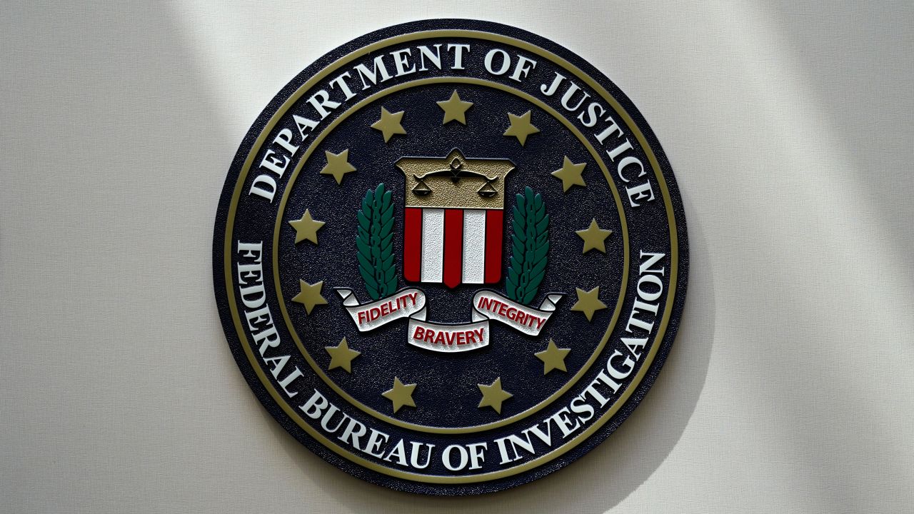 The FBI seal is pictured in Omaha, Neb., Aug. 10, 2022.