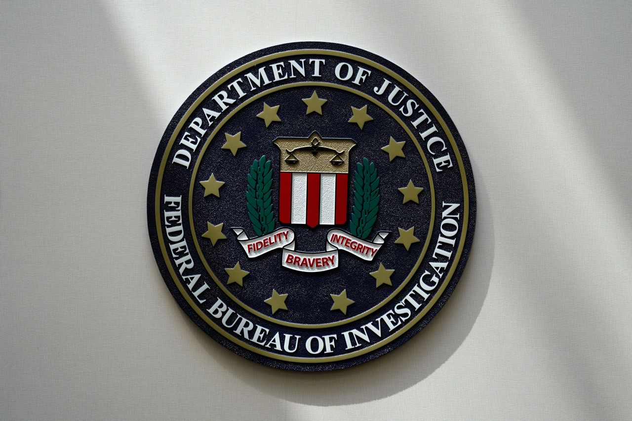 The FBI seal is pictured in Omaha, Nebraska, on August 10, 2022.