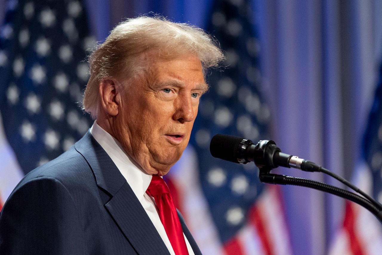 President-elect Donald Trump speaks at meeting of the House GOP conference, Wednesday, November 13