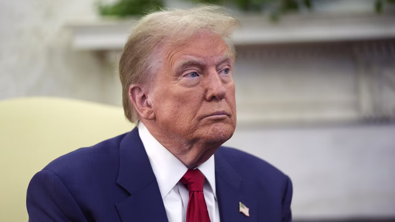 President-elect Donald Trump attends a meeting at the White House in Washington, DC, on November 13.