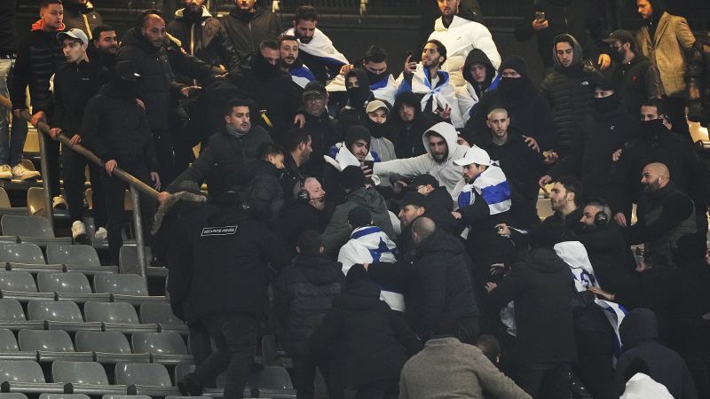 Fans scuffle despite heavy security presence at France-Israel soccer match