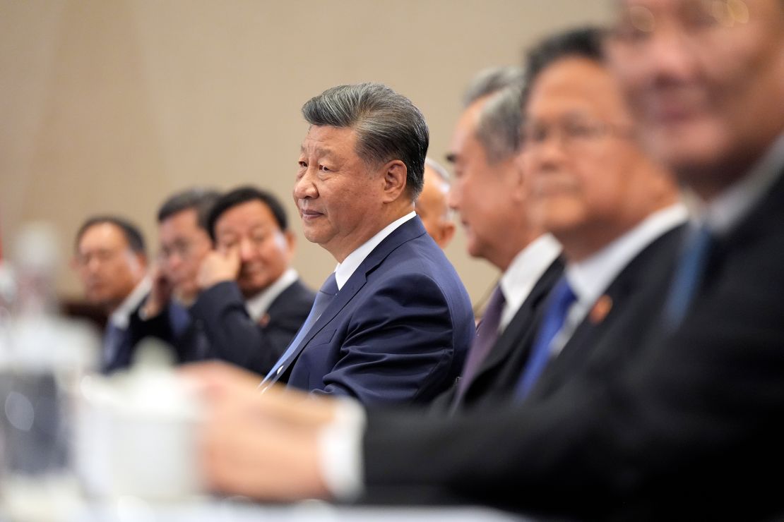 Chinese President Xi Jinping meets with President Joe Biden on November 16, 2024, in Lima, Peru.