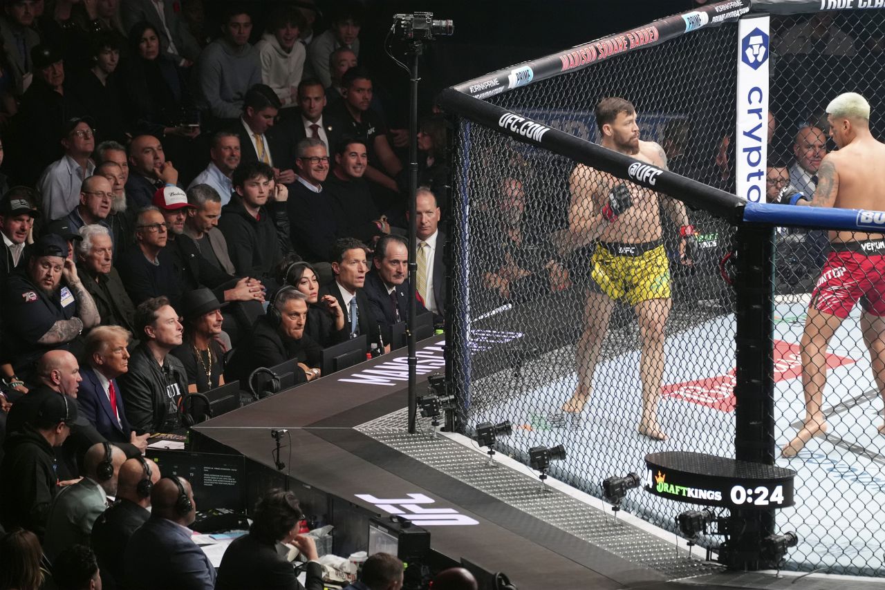 President-elect Donald Trump attends an Ultimate Fighting Championship event at Madison Square Garden in New York on November 16.