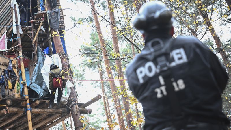 Protesters against Tesla plant hold out in trees as German police clear