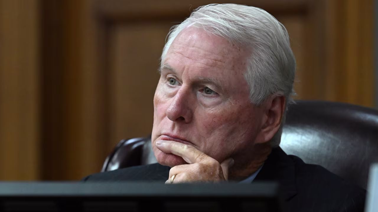 Superior Court Judge H. Patrick Haggard listens to closing arguments on November 20 in Athens, Georgia.