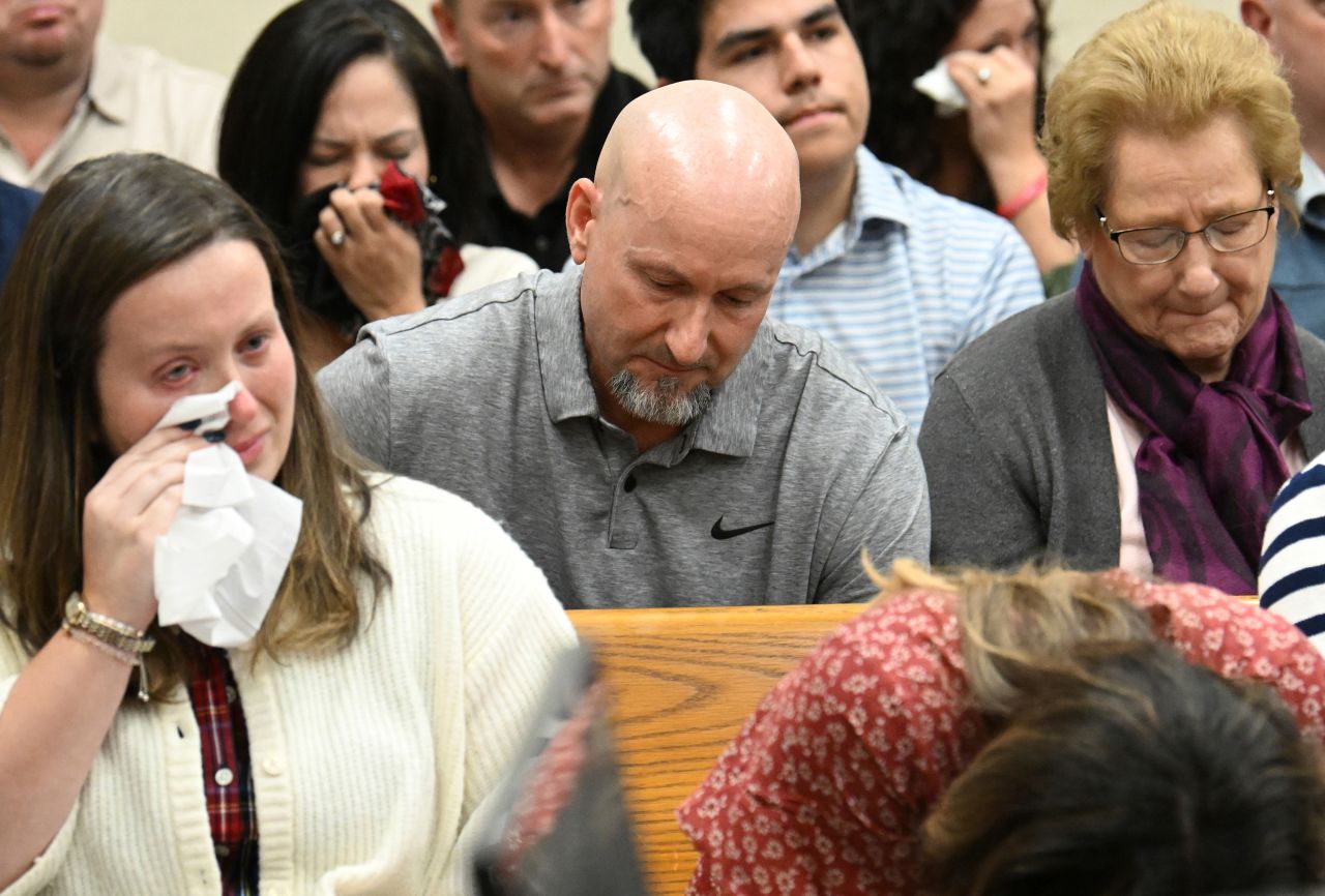 Laken Riley’s stepfather, John Phillips, reacts to the verdict during Jose Ibarra's trial on Wednesday, November 20, in Athens, Georgia.