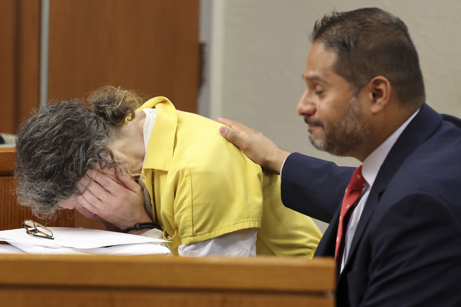 Susan Lorincz weeps during her sentencing hearing in Ocala, Florida, on Monday, November 25. Lorincz, the White woman who fatally shot Black neighbor Ajike “AJ” Owens through the door of her central Florida apartment during a dispute over children playing near her home, <a href="index.php?page=&url=https%3A%2F%2Fwww.cnn.com%2F2024%2F11%2F25%2Fus%2Faj-owens-susan-lorincz-trial%2Findex.html">was sentenced to 25 years in prison</a>.