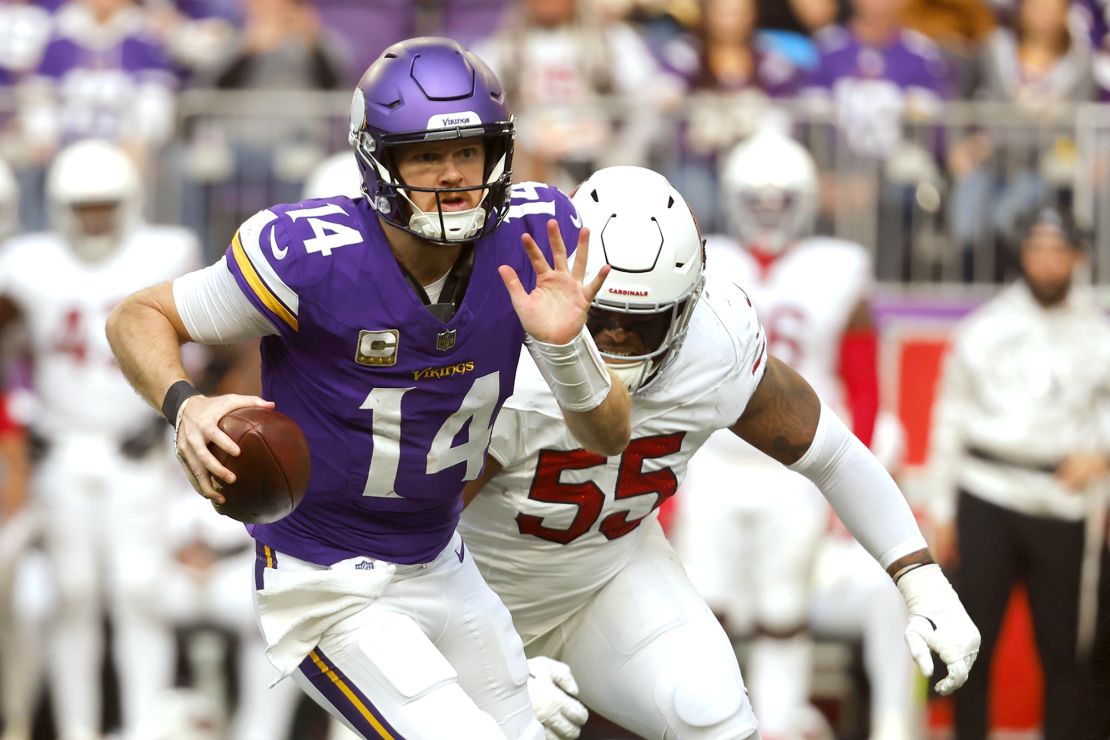 Darnold (No. 14) has lead the Vikings to a 10-2 record.