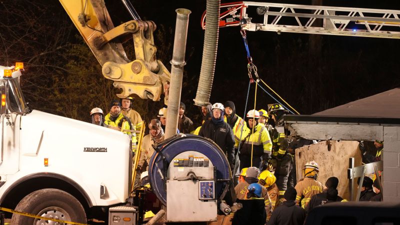 Ground under sinkhole becoming unstable as rescuers search for Pennsylvania grandmother