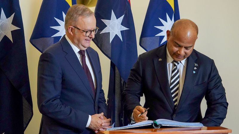 Nauru agrees to give Australia veto rights over pacts with third nations including China