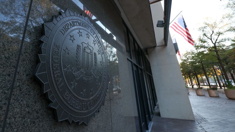 The FBI seal outside the J. Edgar Hoover FBI Building, Friday, Nov. 8, 2024, in Washington.