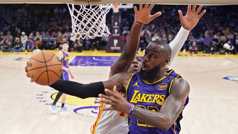 LeBron James passes Michael Jordan’s NBA record for most 30-point games in Lakers win over Hawks