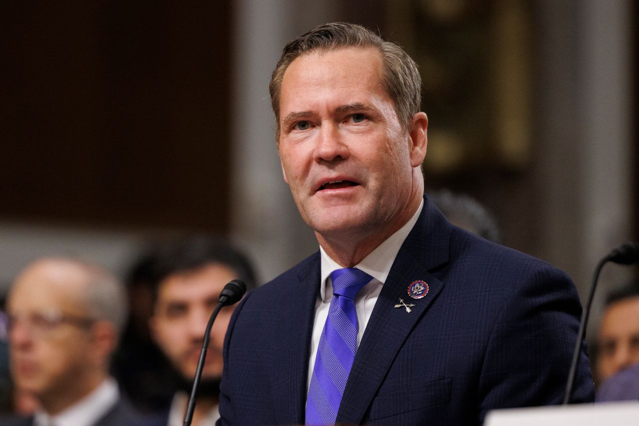 Mike Waltz speaks during Pete Hegseth's confirmation hearing in Washington DC on January 14.