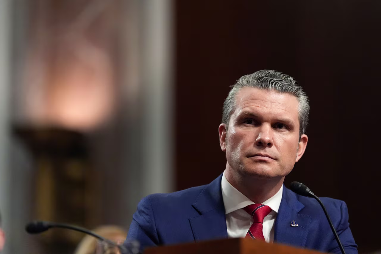 Pete Hegseth, President Donald Trump's choice to be defense secretary, appears before the Senate Armed Services Committee for his confirmation hearing, at the Capitol in Washington, on January 14.