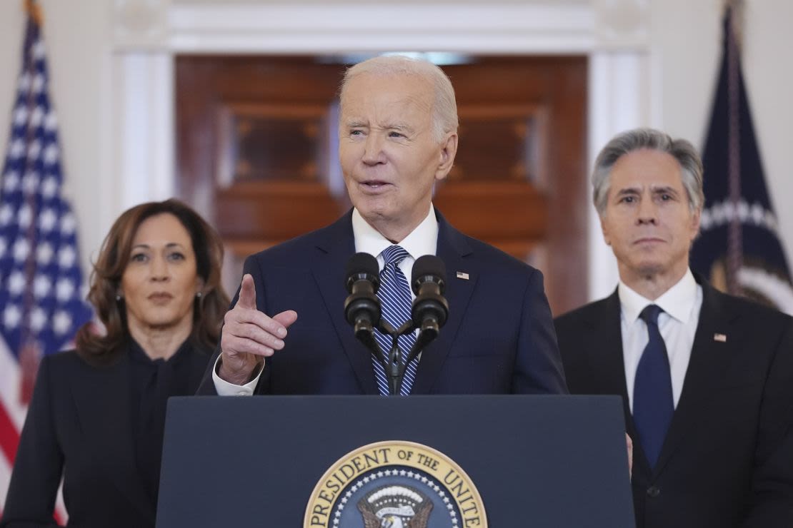 El presidente Joe Biden habla en la Casa Blanca sobre el acuerdo de cese del fuego en Gaza el miércoles 15 de enero.