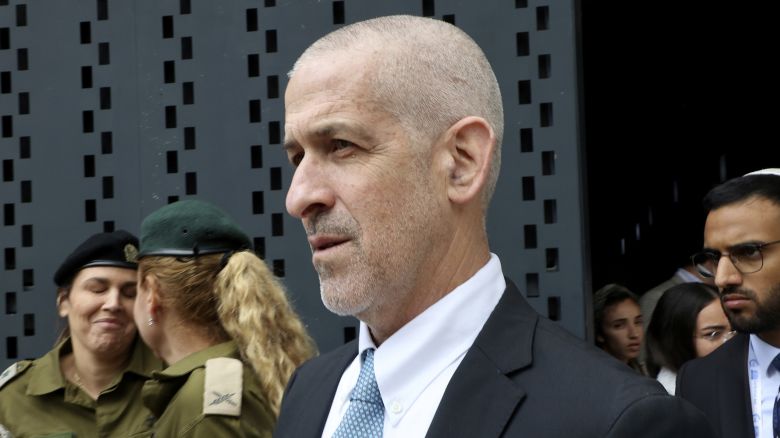FILE - Ronen Bar, chief of Israel's domestic Shin Bet security agency, attends a ceremony marking Memorial Day for fallen soldiers of Israel's wars and victims of attacks at Jerusalem's Mount Herzl military cemetery, May 13, 2024. (Gil Cohen-Magen/AP File)