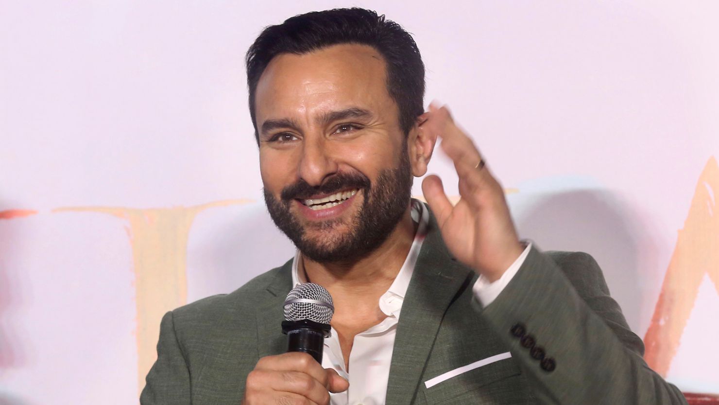 Bollywood actor Saif Ali Khan at an event to promote his film Tanhaji in Mumbai, India, on November 19, 2019.