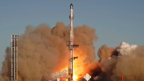 SpaceX's mega rocket Starship launches for a test flight from Starbase in Boca Chica, Texas, Thursday, Jan. 16, 2025. (AP Photo/Eric Gay)