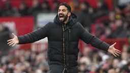 Manchester United manager Ruben Amorim during the Premier League match at Old Trafford, Manchester. Picture date: Sunday January 19, 2025. 78737616 (Press Association via AP Images)