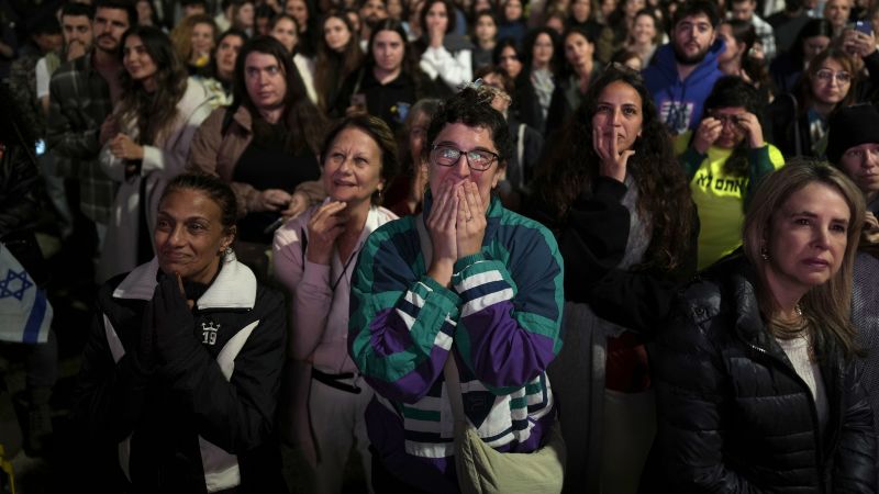 Everybody is crying Israelis rejoice as 3 hostages returned after more than 470 days in Gaza CNN Everybody is crying Israelis rejoice as 3 hostages returned after more than 470 days in Gaza CNN