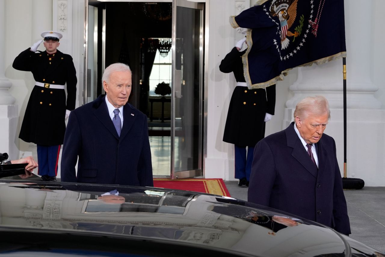 President Joe Biden and President-elect Donald Trump depart the White House on Monday.