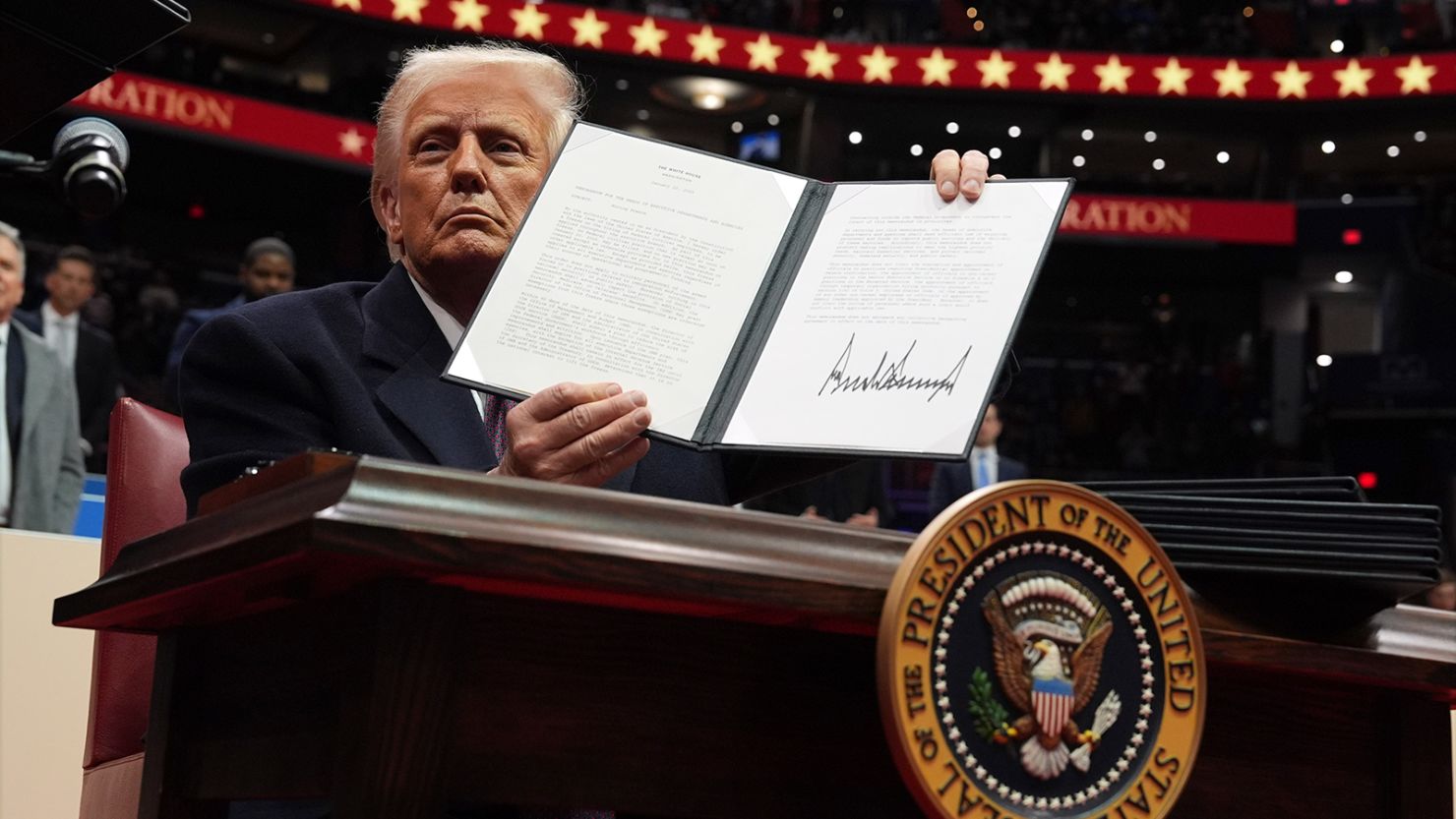 Trump signs executive order aimed at weakening federal employee protections CNN Politics