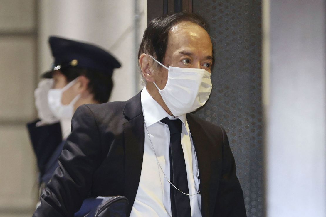 Bank of Japan Governor Kazuo Ueda arrives at its headquarters in Tokyo on January 24, 2025.