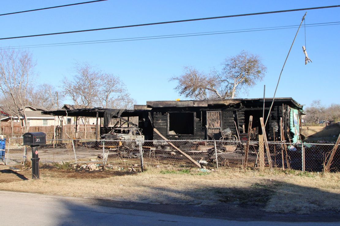 The charred remains of Jonathan Joss' home, photographed on January 24, 2025.