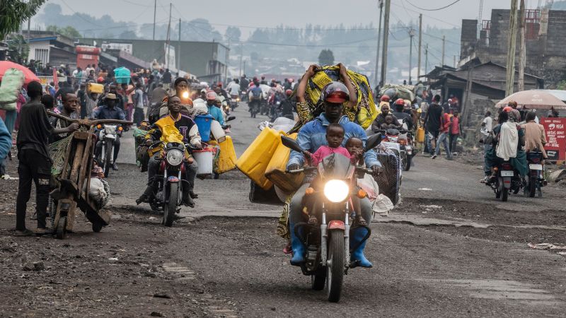 Thousands flee fighting in Congo as rebels claim they’ve captured the key city of Goma