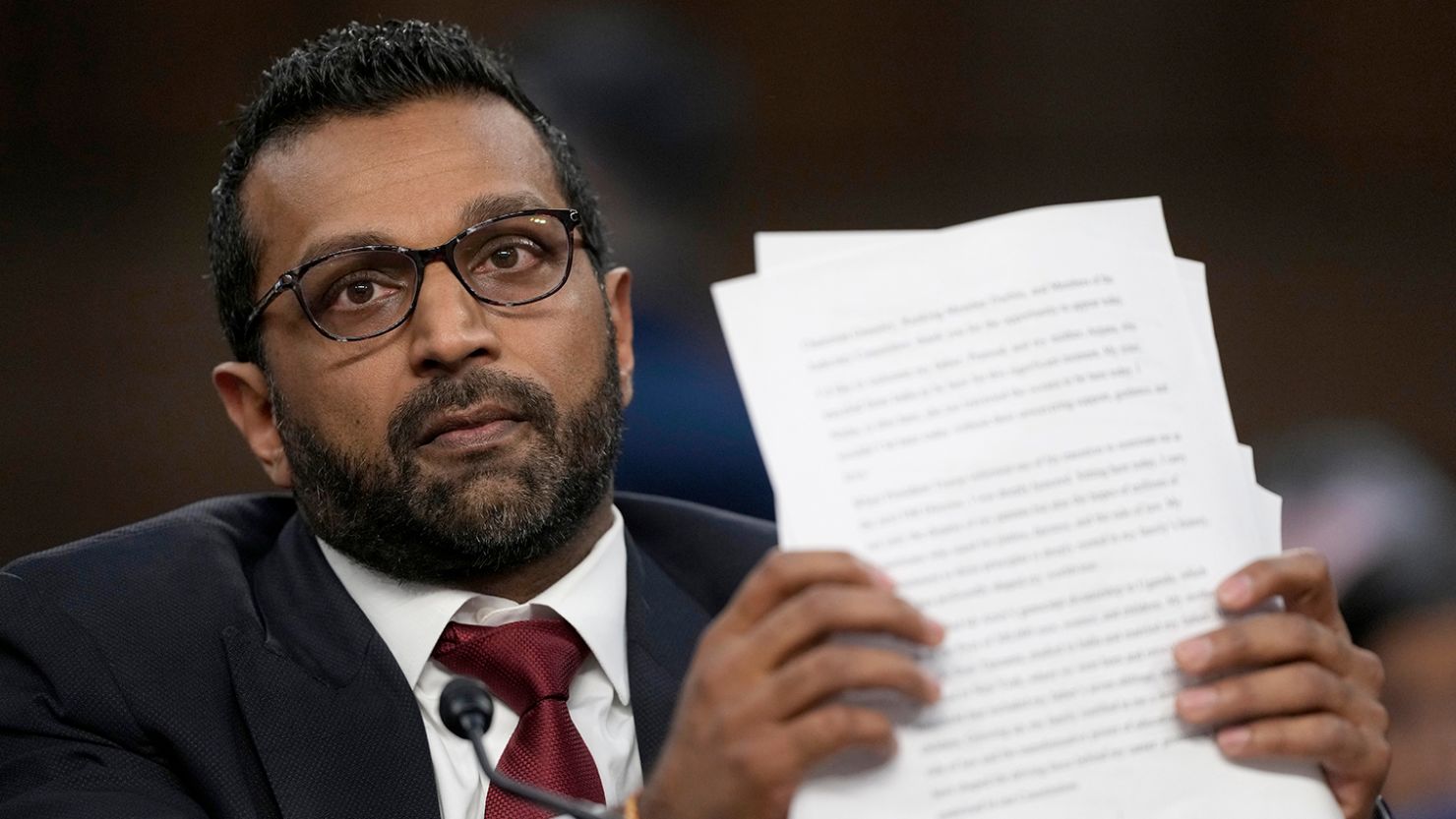 Kash patel senate democrat says fbi nominee is working on purge of