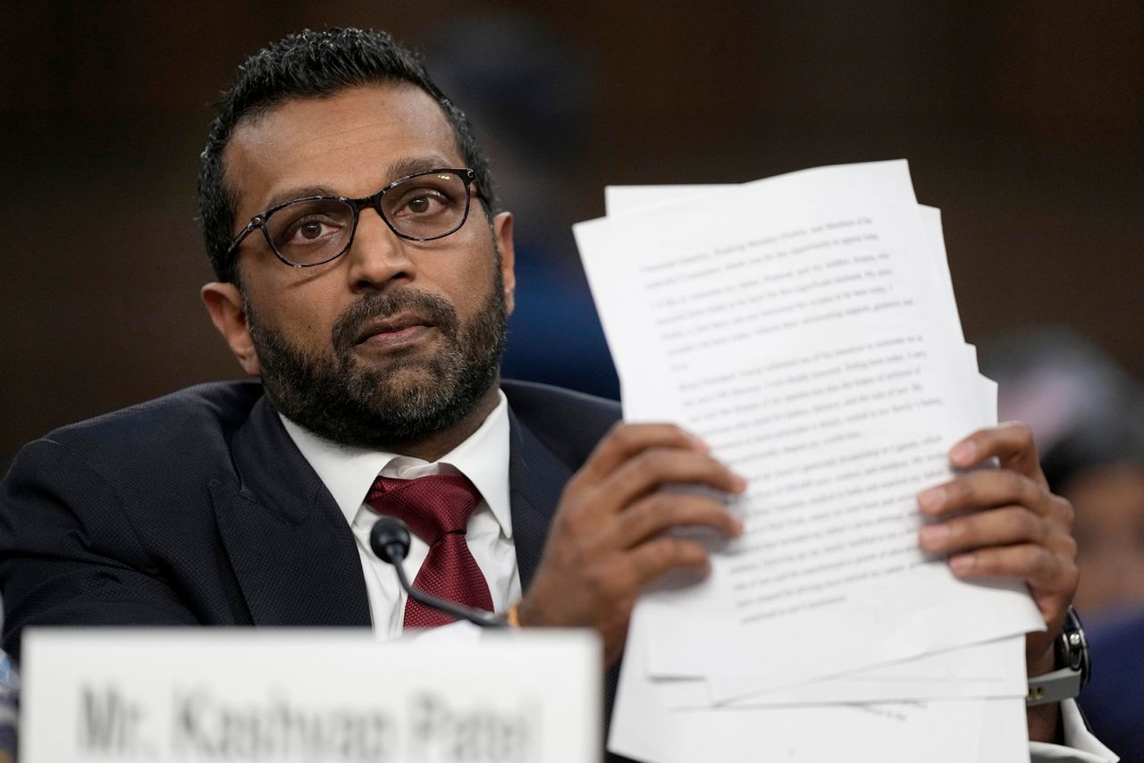 Kash Patel appears before the Senate Judiciary Committee for his confirmation hearing at the Capitol on January 30.