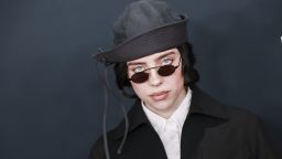 Billie Eilish walking on the red carpet during the 67th Grammy Awards held at Crypto.com Arena in Los Angeles, CA on February 2, 2025. (Photo by Elyse Jankowski/Sipa USA)(Sipa via AP Images)
