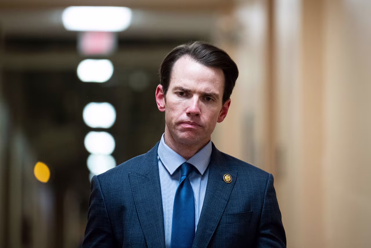 Rep. Kevin Kiley arrives for the House Republican Conference caucus meeting in the Capitol on February 5, in Washington, DC.
