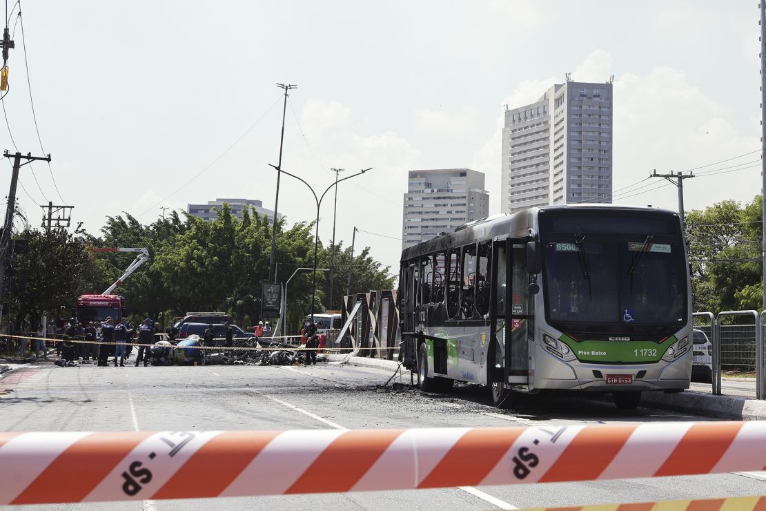 Investigators cordoned off the site. Authorities say the airport's control tower lost contact with the aircraft just minutes before the collision.